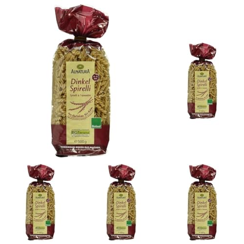 Alnatura Bio Dinkel Spirelli, 500g (Verpackung kann variieren) (Packung mit 5)
