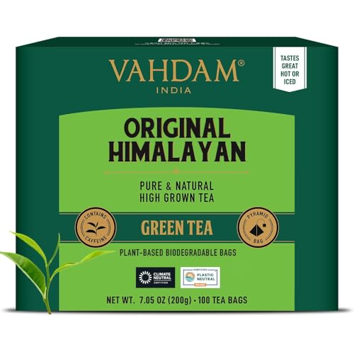 VAHDAM Tè Verde in Foglie Himalaya (100 Bustine)