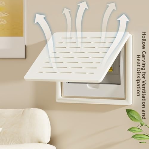 Minhe - Distribution box cover for living room with flip-up design, suitable for electric meter and weak current boxes, combining functionality and decorative appearance (b) image 4