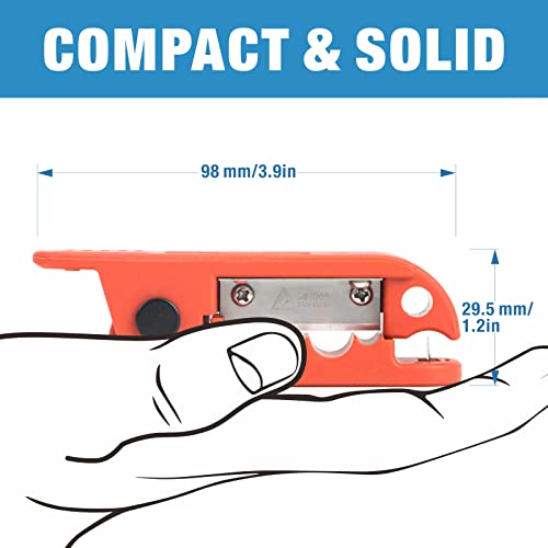 Image of iCrimp ICP-240 Cable Stripper for AWG 12 to 4 /0 Round Cables, Radial Wire Stripper with 2 Extra Blades (Pack of 2)