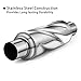 Peastorm Glasspack 3 Inch Muffler Exhaust Pipe, Universal Performance Resonator Dual Loud Exhaust Tip 3 Inch Inlet for Trucks Car