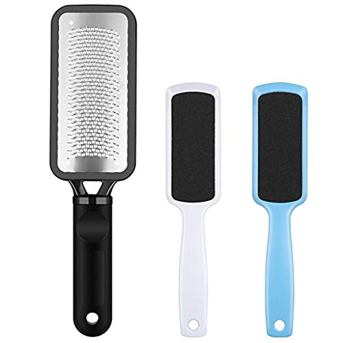 3Pcs Colossal Pedicure Rasp Foot File Kit Foot Rasp & Double-Sided Foot File Callus Dead Skin Remover Foot Scrub Care Tool (3PC, Multicolor)