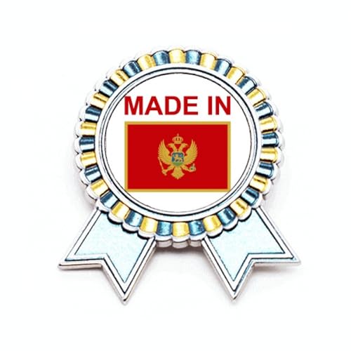Broche Montenegro Country Love taille M en métal à offrir à un ami