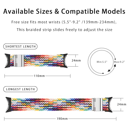Correa trenzada elástica para reloj Pixel 41/45 mm miniatura 6