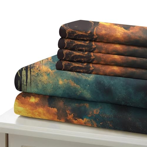 Housse de couette Tour Eiffel 3D en microfibre 228x228 cm avec taies - 6