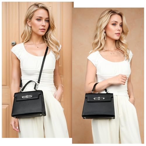 Eslcorri Top Handle Crossbody Bags for Women, Leather Small Clutch Purses and Handbags Elegant Shoulder Bag3
