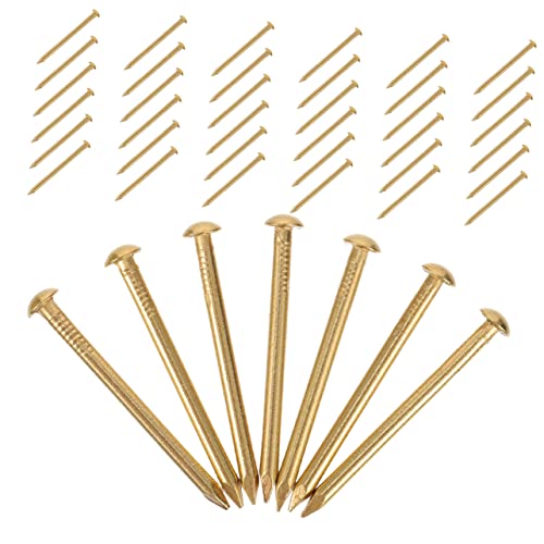 Clavos de muebles con cabeza redonda de cobre 2030 piezas color dorado surtido miniatura 1