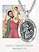 ADMETUS Sterling Silver Saint St Christopher Medal Amult Pendant Necklace Protection Jewelry Religious Gifts for Men