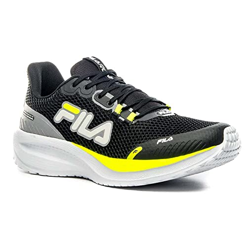 Tenis Fila Athlon, Masculino, Preto/Cinza/Limao, 41