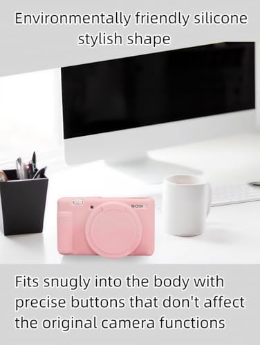 Funda para cámara Sony ZV-1 en silicona suave rosa humo miniatura 7