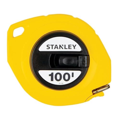 STANLEY Tape Measure, 3/8-Inch Graduations, 100-Foot, Yellow (34-106)