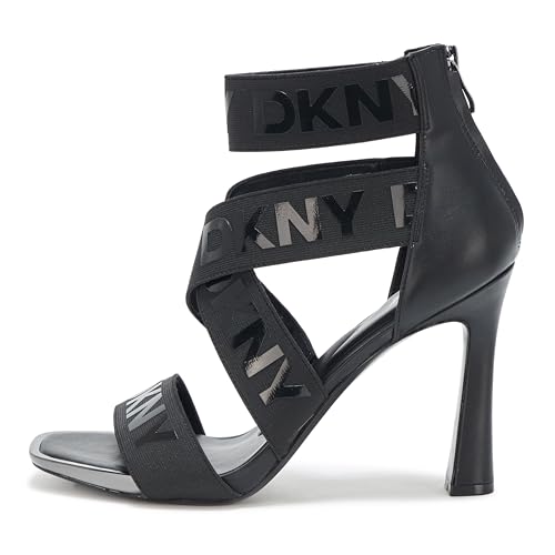 DKNY Women's Coda Evening Strappy Dress Heel with Logo Heeled Sandal2