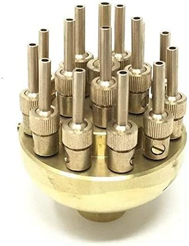 1" Brass Water Fountain Nozzle 3 Tier Multi-Nozzle Adjustable w/Ground Lug, Courtesy of LITYPEND.