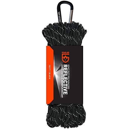 GEAR AID 80692 para Cord - 550 - Black/Reflective - 100ft