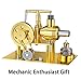 Fundiyengdi Hot Air Stirling Engine Model Kit, DIY Metal Balance Stirling Steam Engine Model That Works, Mechanical Electricity Power Generator Model Learning Physics Model