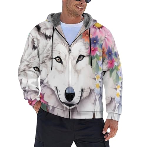 Sweat-shirt à manches longues homme contre le froid polaire en grande taille