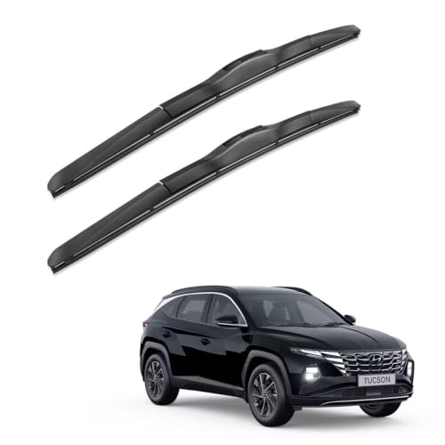 Image of Oshotto Frameless (O.E.M Type) Wiper Blades Compatible with Hyundai Tucson (26 inch / 16 inch)