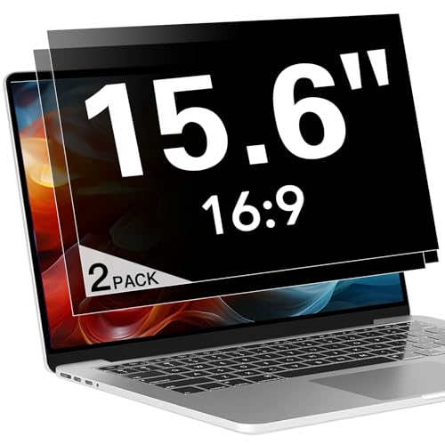 ANTOGOO V 2 Pack Laptop Privacy Screen 15.6 Inch (1920x1080) Display, Anti Blue Light Glare Anti...