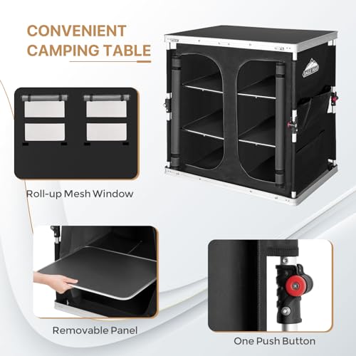 Table extérieure portable EAGLE PEAK double pliante pour pique-nique et camping - 5