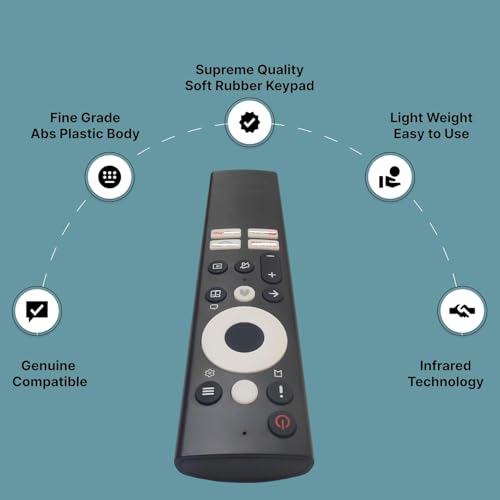 Image of Compatible with Croma Google TV Remote Control Suitable for CREL032HGC331801 Smart LED HDR Television Non Voice Comment with Streaming Apps - Match Keys Exactly with Existing Remote Control