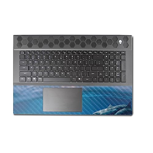 Image of MightySkins Carbon Fiber Skin Compatible With Alienware M18 R1 (2023) Full Wrap Kit - Tranquil Swim | Protective, Durable Textured Carbon Fiber Finish | Easy To Apply & Change Styles | Made in the USA