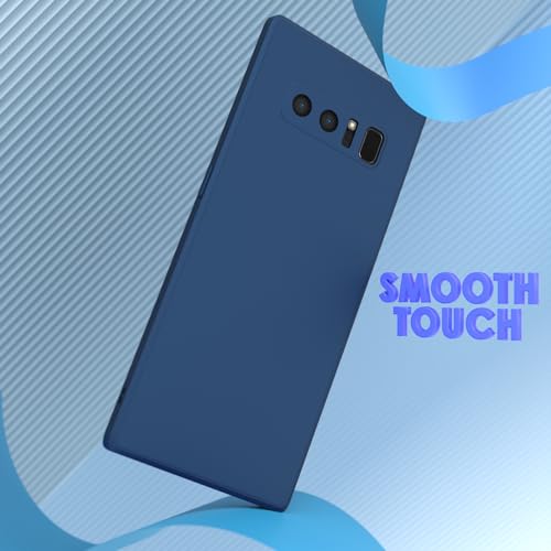 Image of Outlouders Back Cover for Samsung Galaxy Note 8 | Camera Protection | Durable Soft Matte Silicone Bumper Case (Blue)