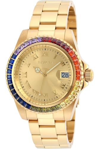 Invicta Angel Gold Dial Gold-plated Ladies Watch 20022