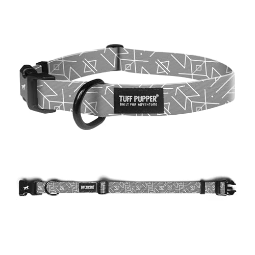 Image of Tuff Pupper Premium Adjustable Dog Collar for Medium Boy & Girl Dogs, Stylish Pattern Collars Designed in USA, Quick Release Buckle, TotemRealm Print, Medium (1 Inch Wide x 13-18 Inch Neck)