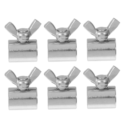 Angoily 6 pièces Clips de Serrage Acier Inoxydable Colliers Métalliques à Vis pour Câbles et Fixation Réutilisable pour Bateaux et Projets de Construction