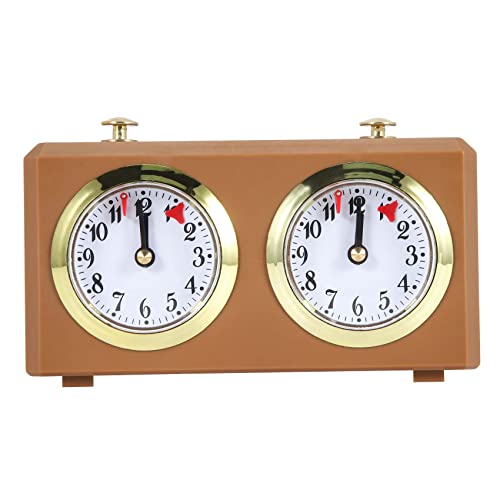 FutureHight Reloj de ajedrez mecánico analógico para Juego de ajedrez Temporizador Reloj Relojes Oficiales Temporizador No Requiere batería