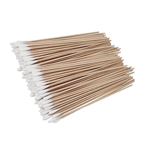 FOMIYES Reusable Cotton Swabs for Pets 400pcs/4 Packs Single Head Cleaning Sticks Wooden Handle