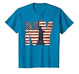 Vintage New York City with USA Flag Tee Shirt, New York City T-Shirt