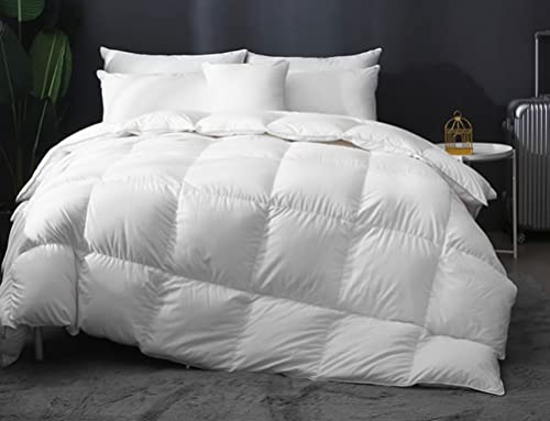 9.8 NEWTON Baffle Box Oversized King Comforter 120x132 Down Alternative for All Season,White Quilted Duvet Insert with All Side Corner Tabs Microfiber Silicon Mix 700+ Fill Power Comforter