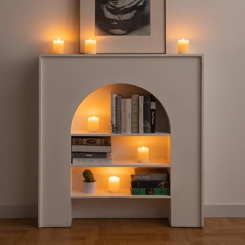 Image of 3x4 Inch Battery Operated Candles with Remote, Flickering Flameless Candles with Timer, Real Wax LED Candles for Lanterns Fireplace Dinner Table Centerpieces, Set of 6