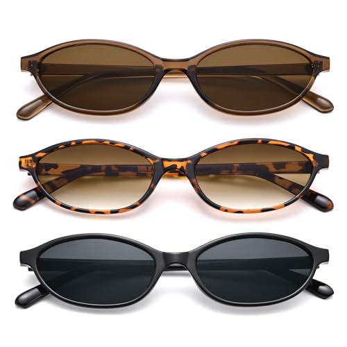 Pro Acme Retro Oval Sunglasses for Women Chic Cat Eye Y2K Trendy Narrow Sunnies Designer Sun Glasses3