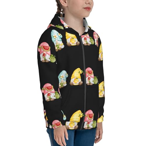 Hello Summer Gnome Kids Pullover Hoodies Boys Zip Up Sweatshirts Girls Athletic Clothes with Pocket4