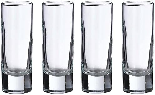 Lillian Rose Set of 4 Tall Shot Glasses, 4 Count (Pack of 1), Clear, 8 ounces