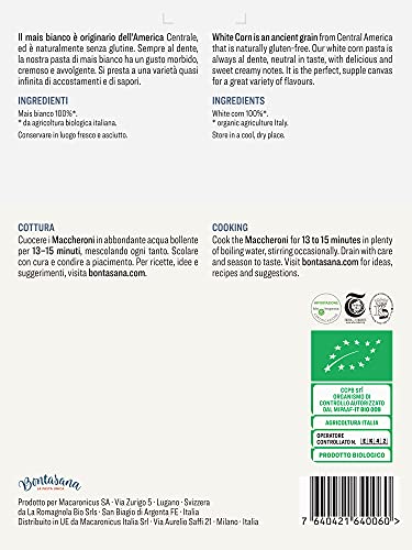 Bontasana · Mezze Maniche di Sorgo 100%, pasta
