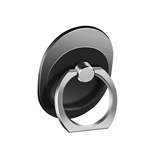 YXYP Anillo Soporte para Movil [Anti-Caída], Metálicas Gancho del sostenedor con Rotaria de 360°Adhesivo 3M Universal Soporte Movil Stand para Tablet y Otros Teléfono (Negro)