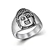 KnSam Bague Homme Bouddha Argent 990 18mm Zen Vintage Taille 58