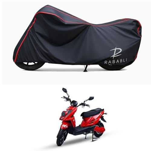 Image of Waterproof Bike Body Cover Compatible for | Tunwal T 133 STD | Taffeta Fabric, Red Piping Design, Bottom Elastic Fit | Dustproof, Sun UV & Rain Protection for All Bikes