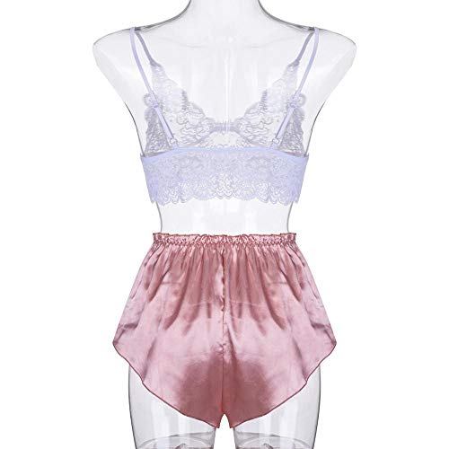 Lingerie porno et sous-vêtements sexy en satin : tenue de nuit érotique dames - 6