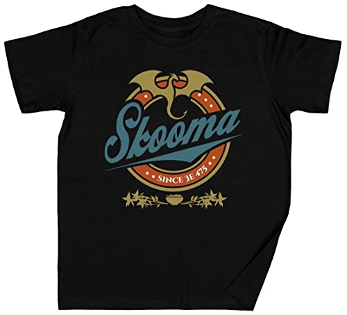 T-shirt noir filles garçons Skooma Noir en coton confortable au quotidien