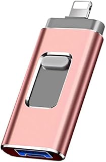 USB Flash Drive, USB3.0 Memory Stick External Storage Thumb Drive for i-Phone i-Pad 64GB Photo Stick Flash Drive Suitable for Any Model PC/Pad/Android Phones (Pink)