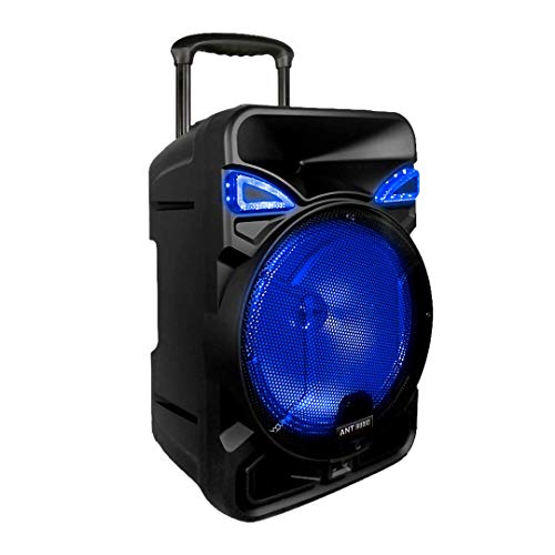 Image of Ant Audio Rock 900 Trolley Party Speaker with Karaoke with FM Radio, Micro SD Card, USB, Wired & Wireless Mic, LED Lights & 12inch (30.48 cm) Subwoofer - 90 watt