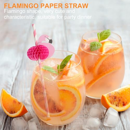 25 pitillos de papel biodegradables con diseño flamenco miniatura 6