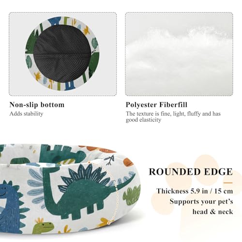 Coussin pour chat amovible lavable vert dinosaure de très petite taille M - 6