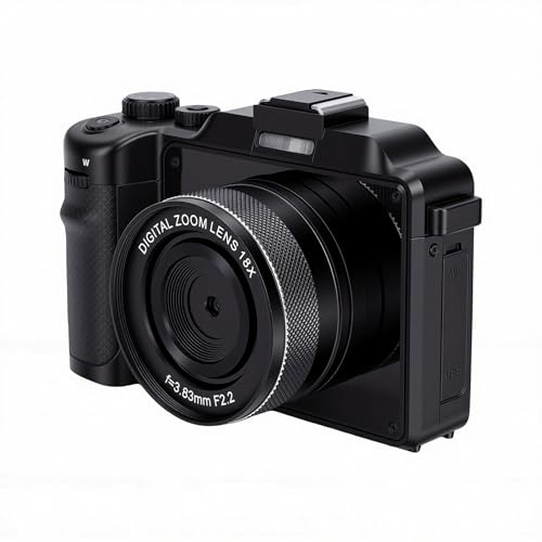Cuifati Cámara Digital 8K para Fotografía, Cámara Vlogging WiFi de 100MP con Antivibración de 6 Ejes, Zoom 18X, 8 Filtros, Baterías Duales, de Viaje para Regalo para Principiantes (32GB)