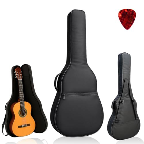 Capa Super Luxo Bag Estofado Para Violão Folk e Clássico Acolchoada Espuma Semi Case Profissional Bag acolchoada resistente bolso alça mochila preta premium durável folk