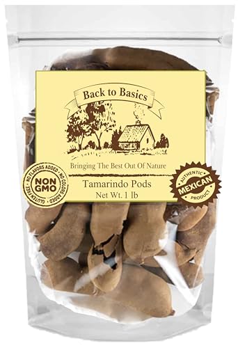 Back to Basics Whole Tamarindo Pods - Protein & Fiber Rich Dried Tamarind - (1 Pound (Pack of 1))